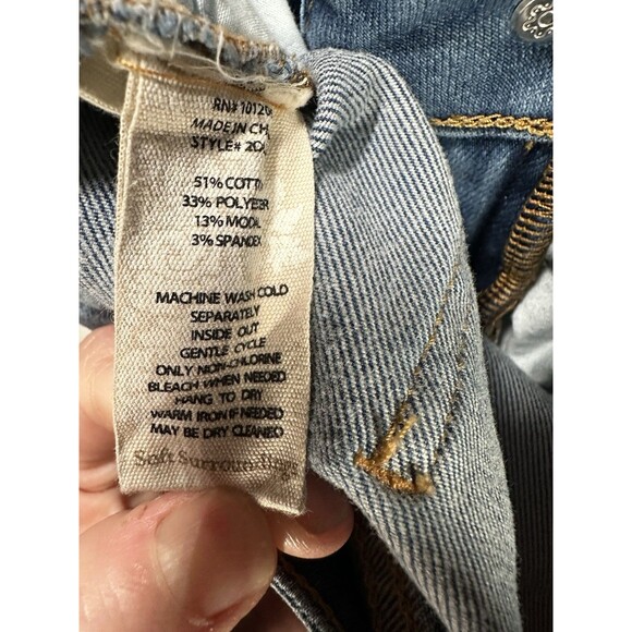 Soft Surroundings Jeans Women’s size 8 Blue Medium Wash Mid Rise Straight - Picture 8 of 8